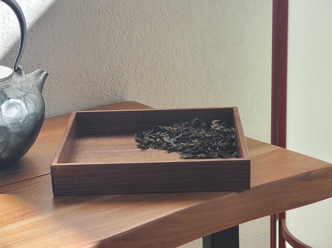 Walnut tea tray